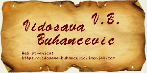 Vidosava Buhančević vizit kartica